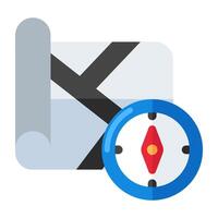 Modern design icon of compass location vector