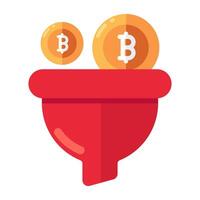 un diseño de icono de bitcoin vector