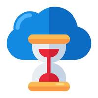 Creative design icon of cloud history vector