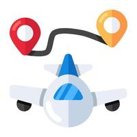 Creative design icon of flight location vector