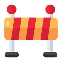 Trendy vector design of road block board