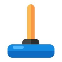 Editable design icon of plunger vector