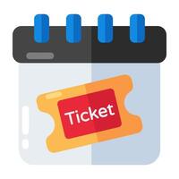 Modern design icon of ticket date vector