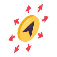 Trendy design icon of cursor arrow vector