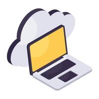 Premium download icon of cloud device vector