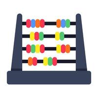 A frame of counting beads, icon of abacus vector