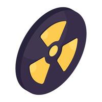 Trendy vector design of radioactive sign