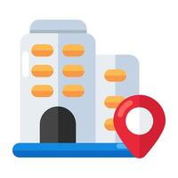 Trendy design icon of building location vector