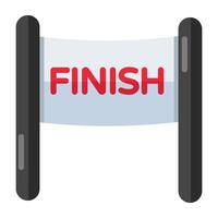 An icon design of finish line vector