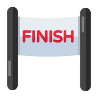 An icon design of finish line vector