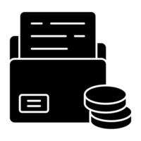 A unique design icon of financial folder vector