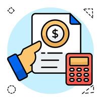 Creative design icon of budget accounting vector