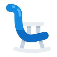 Premium download icon of rocking chair vector