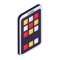 Conceptual design icon of mobile apps vector