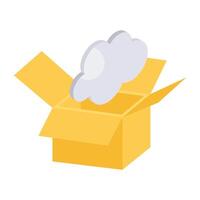 Premium download icon of cloud package vector