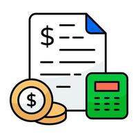 Creative design icon of budget accounting vector