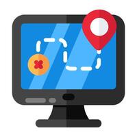 Modern design icon of online map vector