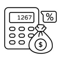 Creative design icon of budget accounting vector