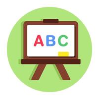 A creative design icon of abc learning vector