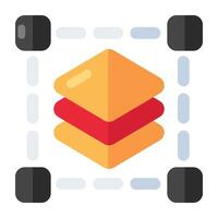 An editable design icon of layers vector