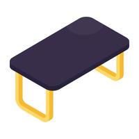 Editable design icon of table vector