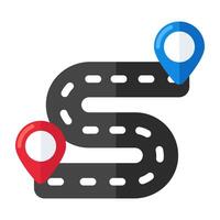 Modern design icon of online map vector