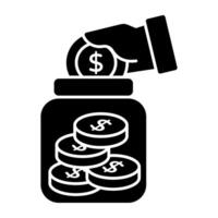 Premium download icon of money jar vector