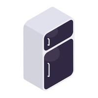 Vector design of refrigerator, isometric icon