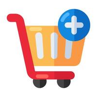 Shopping cart icon, editable vector