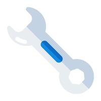 Editable design icon of wrench vector