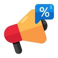 An icon design of discount promotion vector