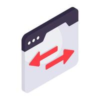 A creative design icon of web transfer vector