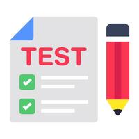 Modern design icon of test sheet vector