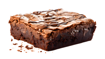 AI generated Chocolate brownie cake isolated png