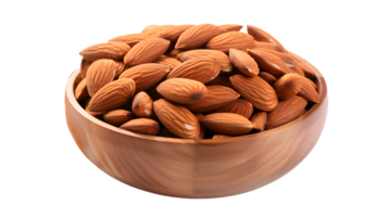 AI generated Almonds isolated, transparent PNG background