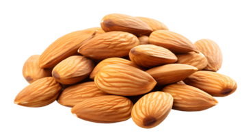 AI generated Almonds isolated, transparent PNG background
