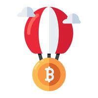 An icon design of bitcoin vector