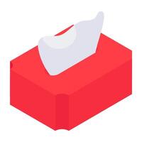 un icono de diseño perfecto de caja de pañuelos vector