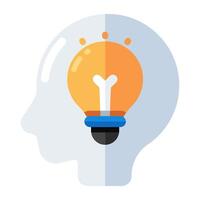 An icon design of creative mind vector