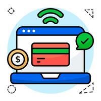 Creative design icon of card payment vector