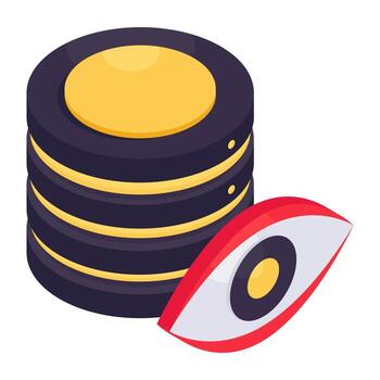 un único diseño icono de servidor supervisión vector