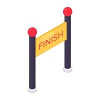 An icon design of finish line vector