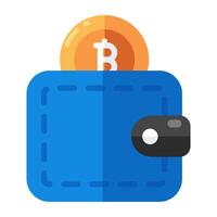 An icon design of bitcoin vector