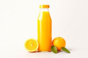 AI generated Juice bottle isolated on white background photo