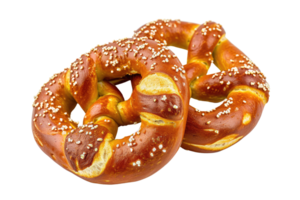 ai genererad utsökt pretzel med en saltade skorpa och en distinkt isolerat på transparent bakgrund png