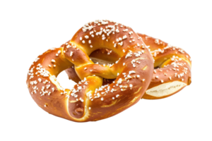 ai genererad utsökt pretzel med en saltade skorpa och en distinkt isolerat på transparent bakgrund png