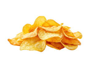 ai generiert Kartoffel Chips auf transparent Hintergrund png