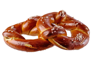 ai généré délicieux bretzel avec une salé croûte et une distinctif isolé sur transparent Contexte png