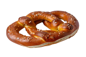 AI generated Delicious Pretzel with a Salted Crust and a Distinctive Isolated on Transparent Background png