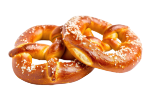 ai generiert köstlich Brezel mit ein gesalzen Kruste und ein unverwechselbar isoliert auf transparent Hintergrund png